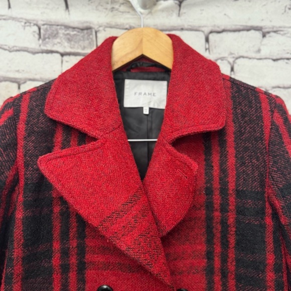 Frame Buffalo Check Peacoat in Hunter Red Multi
Size XS - Picture 6 of 9